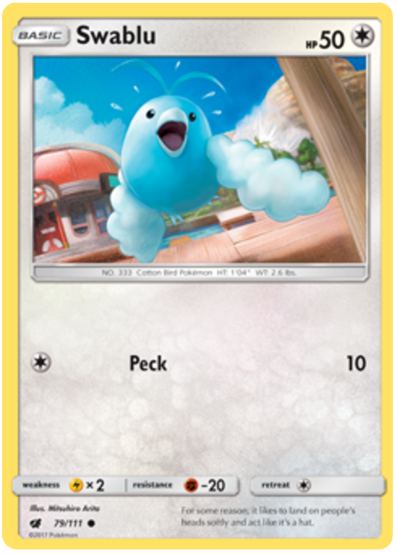 Sun and Moon Crimson Invasion 079  Swablu
