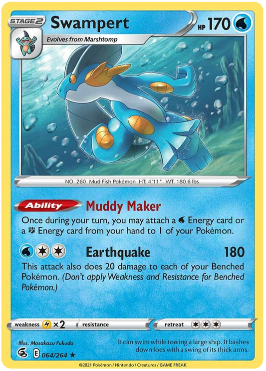 Sword and Shield Fusion Strike 064  Swampert