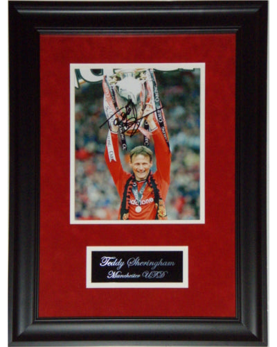 Teddy Sheringham Signed Autographed 8x10 Framed
