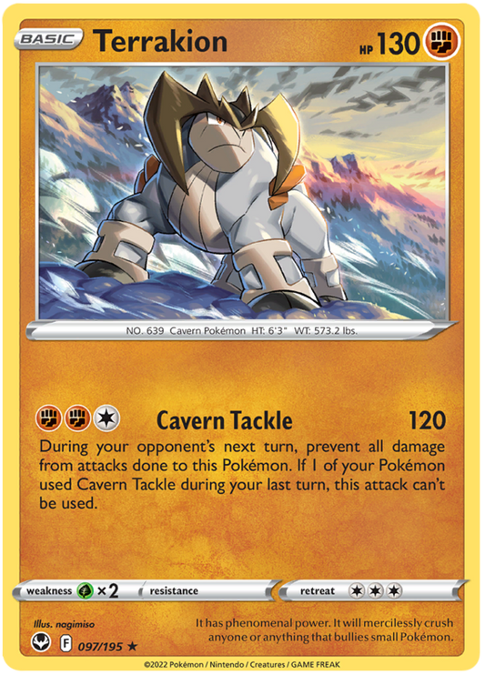 Sword and Shield Silver Tempest 097  Terrakion