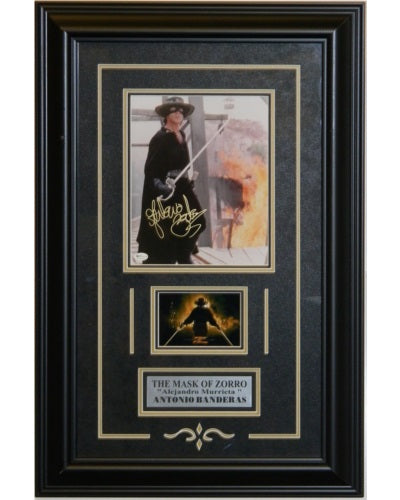 Antonio Banderas Autographed 8x10 Framed in Zorro