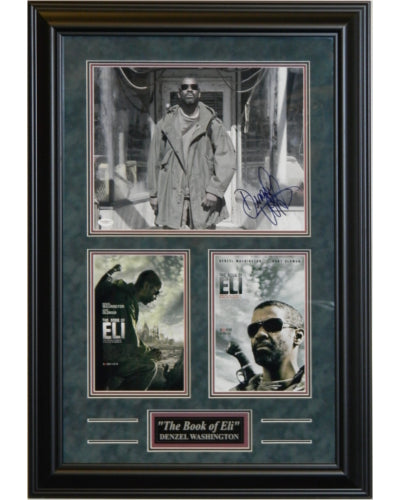 Denzel Washington Autographed 11x14 Framed Book of Eli