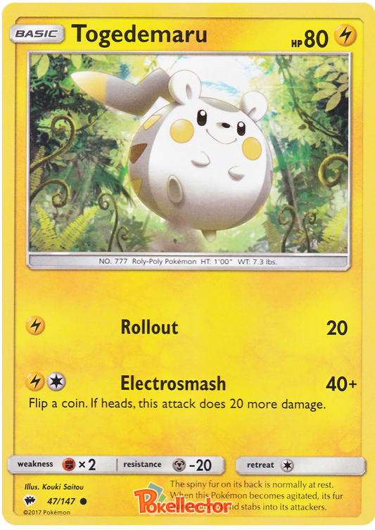 Sun and Moon Burning Shadows 047  Togedemaru
