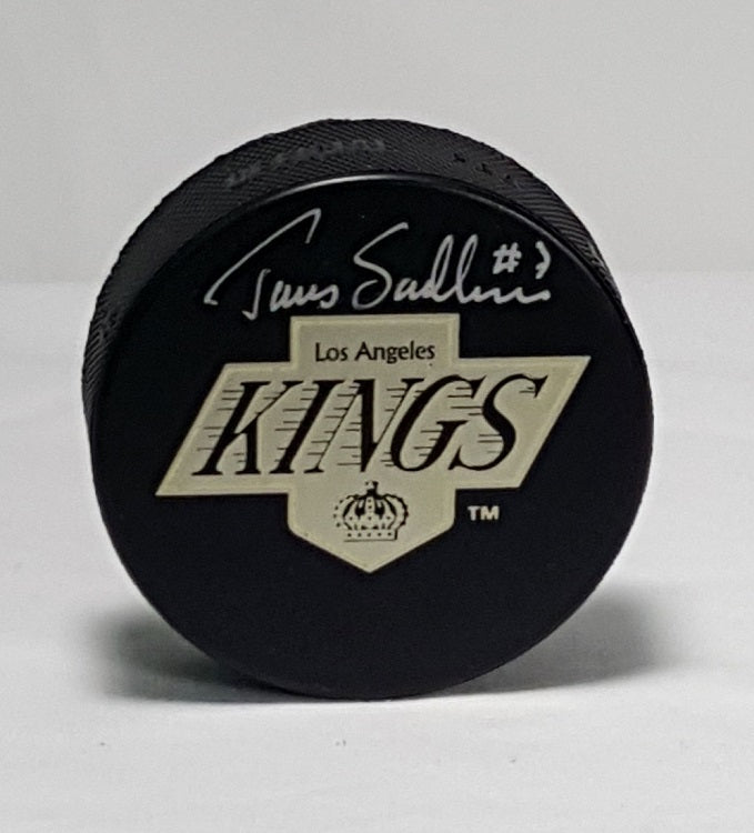 Tomas Sandstrom Signed Autographed Puck - walk-of-famesports
