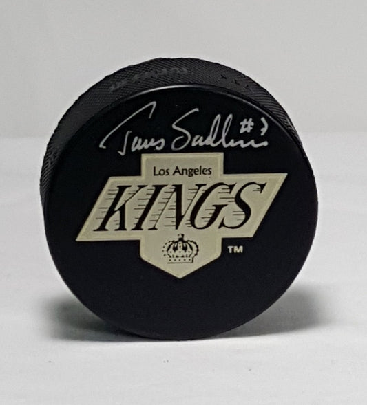 Tomas Sandstrom Signed Autographed Puck - walk-of-famesports