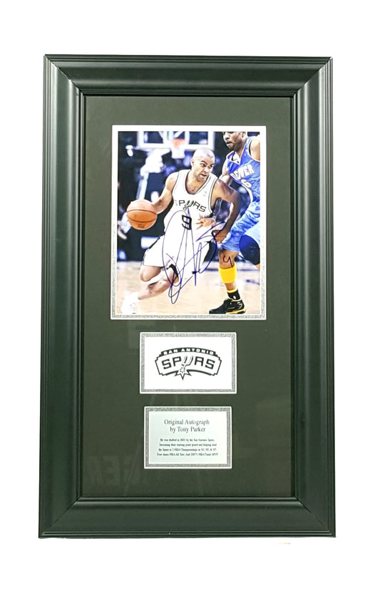 Tony Parker Signed Autographed 8x10 Framed - walk-of-famesports