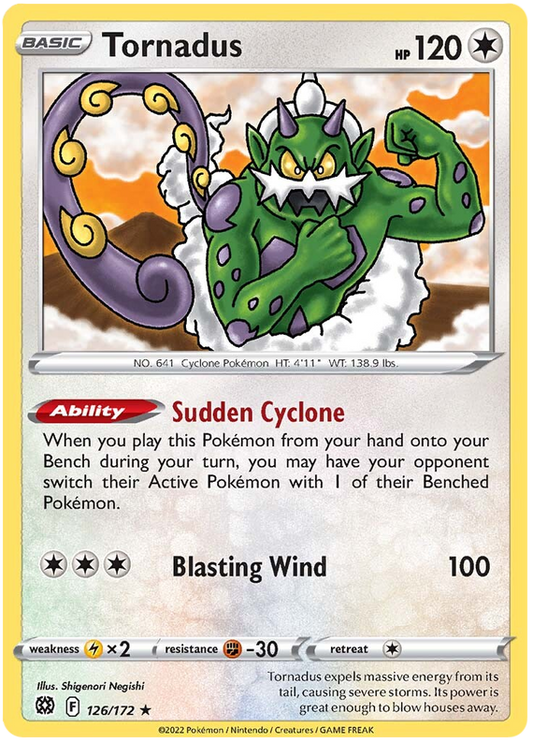 Sword and Shield Brilliant Stars 126  Tornadus
