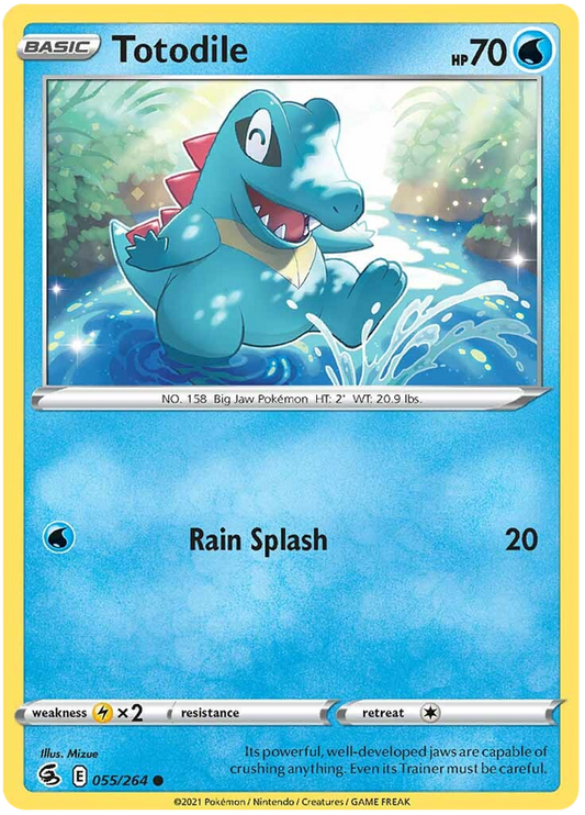 Sword and Shield Fusion Strike 055  Totodile