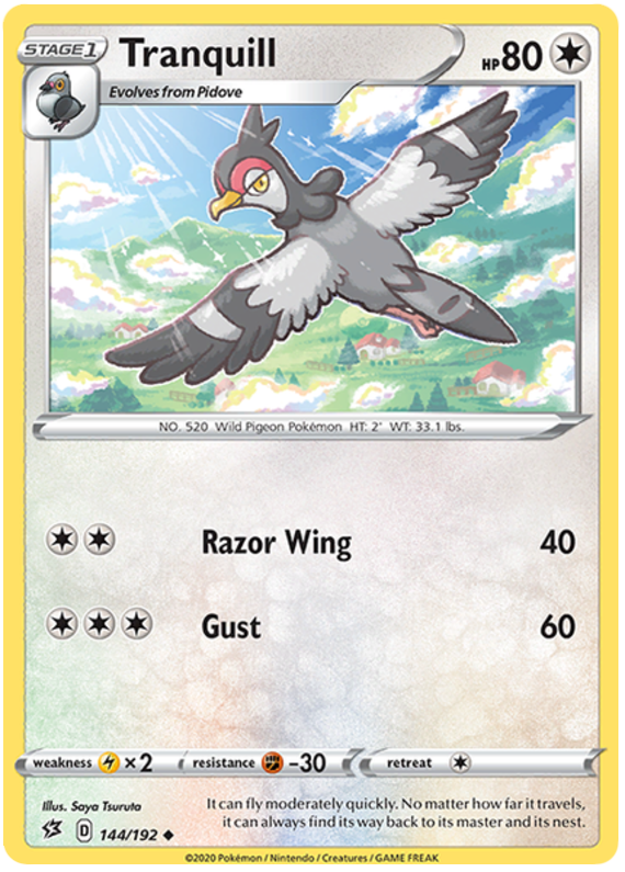 Sword and Shield Rebel Clash 144  Tranquill