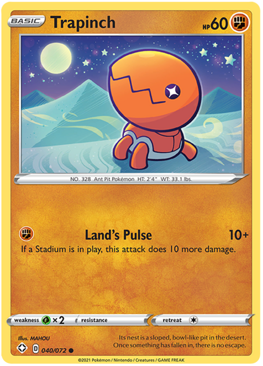 Sword and Shield Shining Fates 040  Trapinch