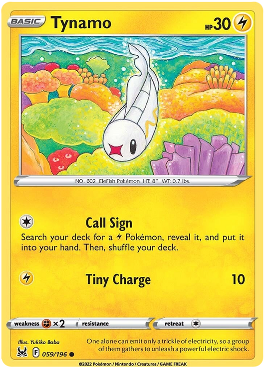 Sword and Shield Lost Origin 059  Tynamo