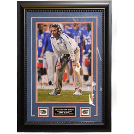 Urban Meyer Gators Signed Autographed 16x20 Framed - walk-of-famesports