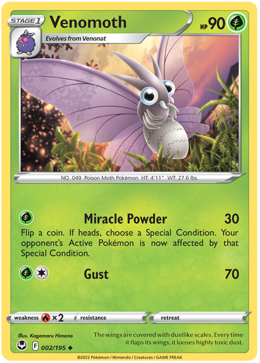 Sword and Shield Silver Tempest 002  Venomoth