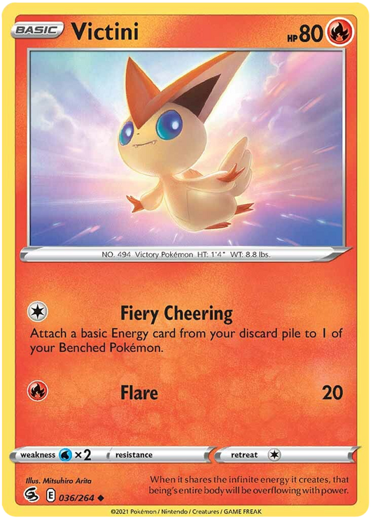 Sword and Shield Fusion Strike 036  Victini