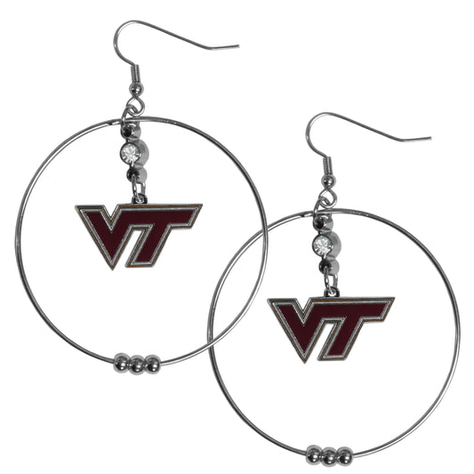 Virginia Tech Hokies 2" Hoop Earrings - walk-of-famesports