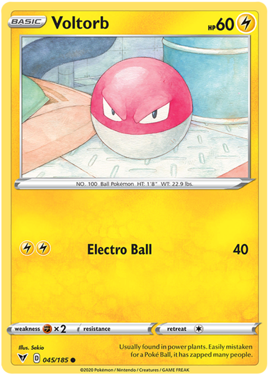 Sword and Shield Vivid Voltage 045  Voltorb