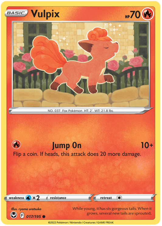 Sword and Shield Silver Tempest 017  Vulpix