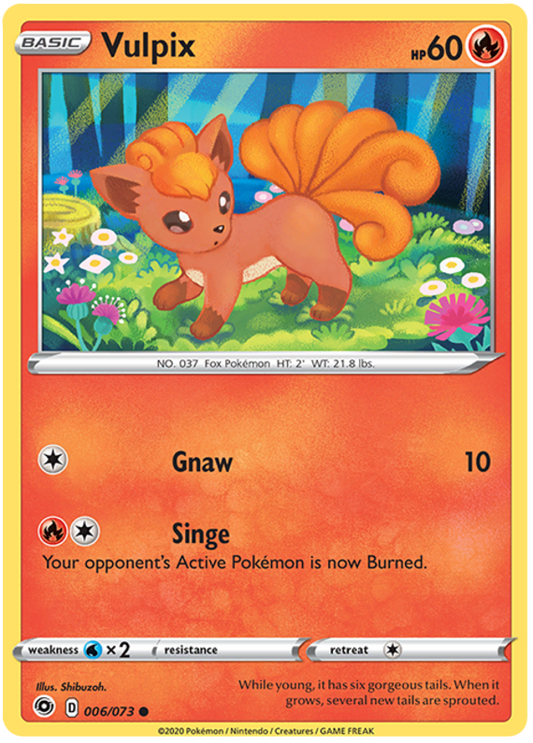Sword and Shield Champion's Path 06  Vulpix