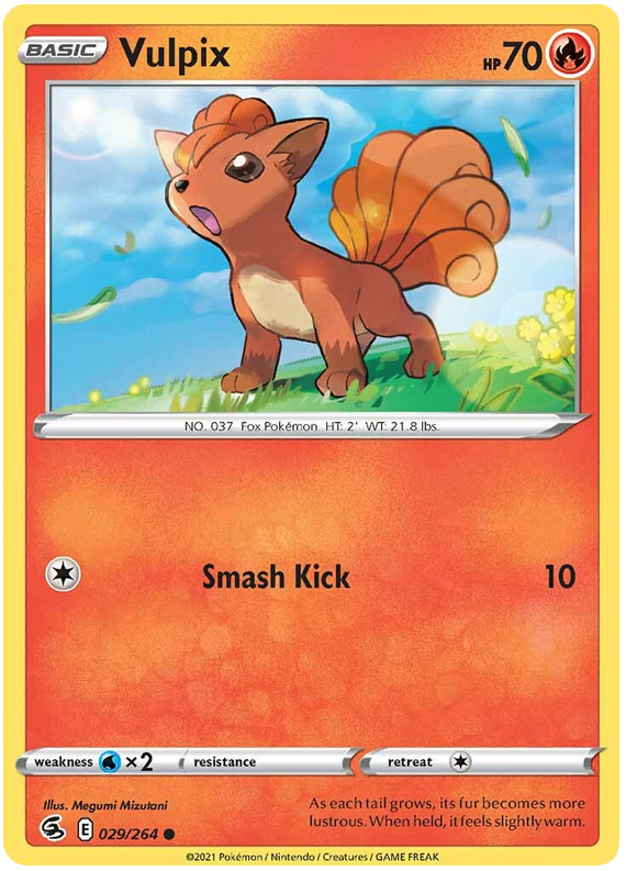 Sword and Shield Fusion Strike 029  Vulpix