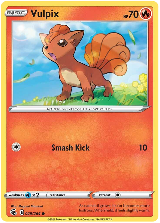 Sword and Shield Fusion Strike 029  Vulpix