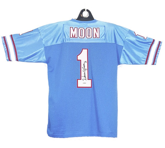 Warren Moon Signed Autographed Oilers Jersey - Unframed - walk-of-famesports