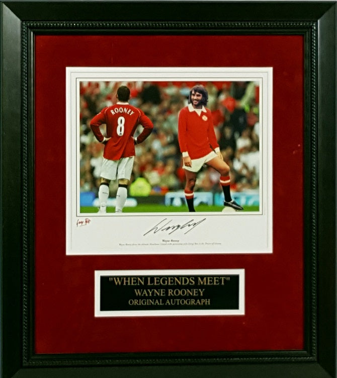 Wayne Rooney Signed Autographed 8x10 Framed - walk-of-famesports