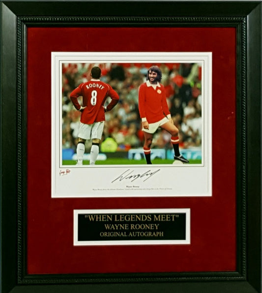 Wayne Rooney Signed Autographed 8x10 Framed - walk-of-famesports