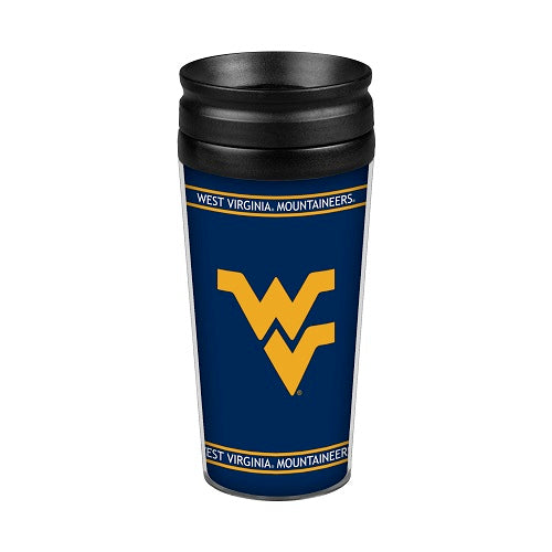 W. Virginia Mountaineers 14oz Full Wrap Travel Tumbler - walk-of-famesports