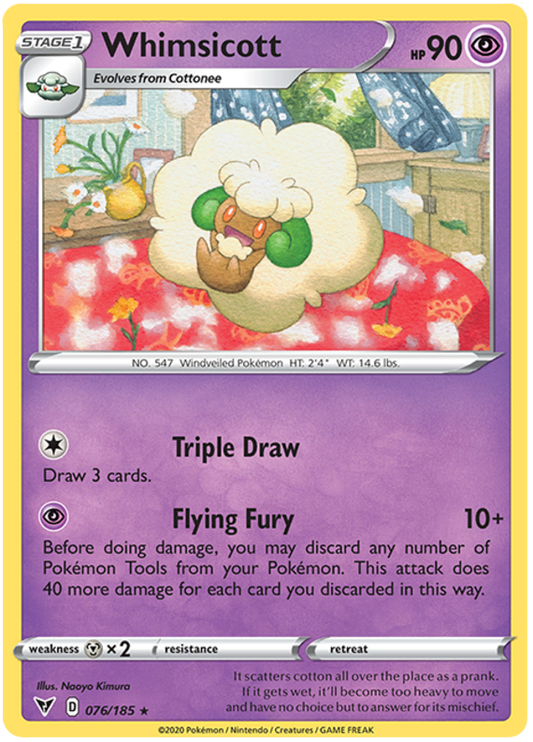 Sword and Shield Vivid Voltage 076  Whimsicott