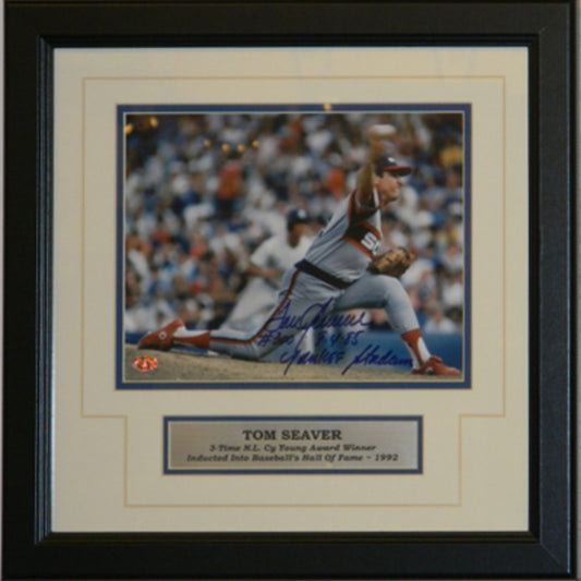 Tom Seaver Framed Signed Autographed 8x10 - walk-of-famesports