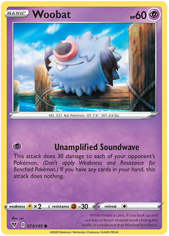 Sword and Shield Vivid Voltage 073  Woobat