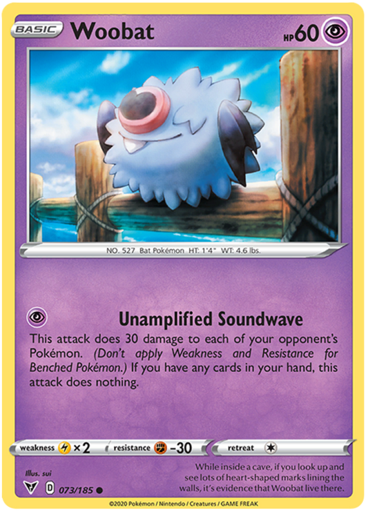 Sword and Shield Vivid Voltage 073  Woobat