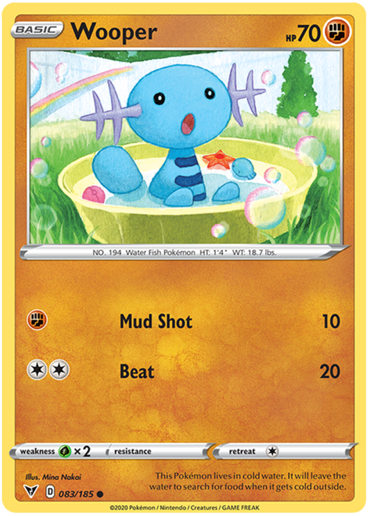 Sword and Shield Vivid Voltage 083  Wooper