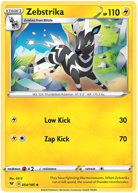 Sword and Shield Vivid Voltage 054  Zebstrika