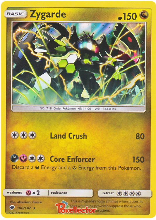 Sun and Moon Burning Shadows 100  Zygarde