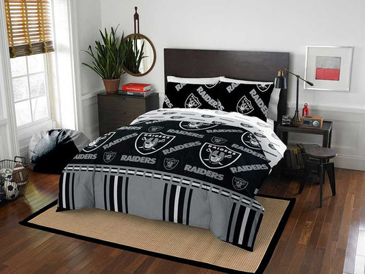 Las Vegas Raiders Bed in Bag Comforter Set Size Twins