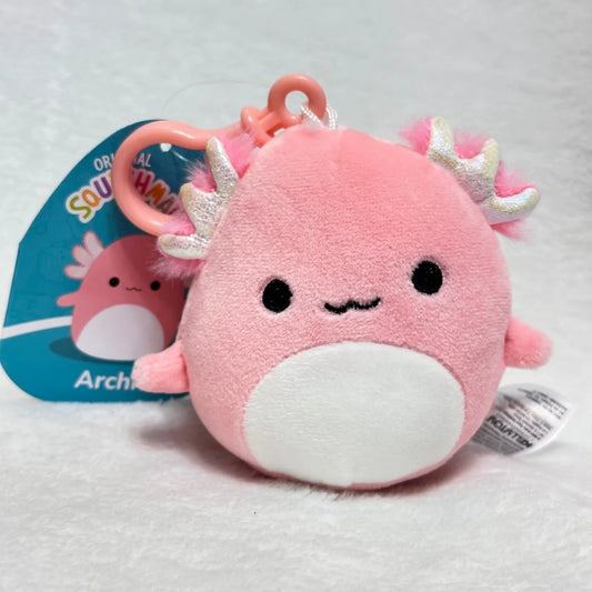 Squishmallows Archie the Axolotl 3.5" Stuffed Plush Clip - walk-of-famesports