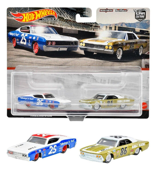 HOT WHEELS Premium 2 Pack '69 Ford Torino Talladega vs '66 Chevelle