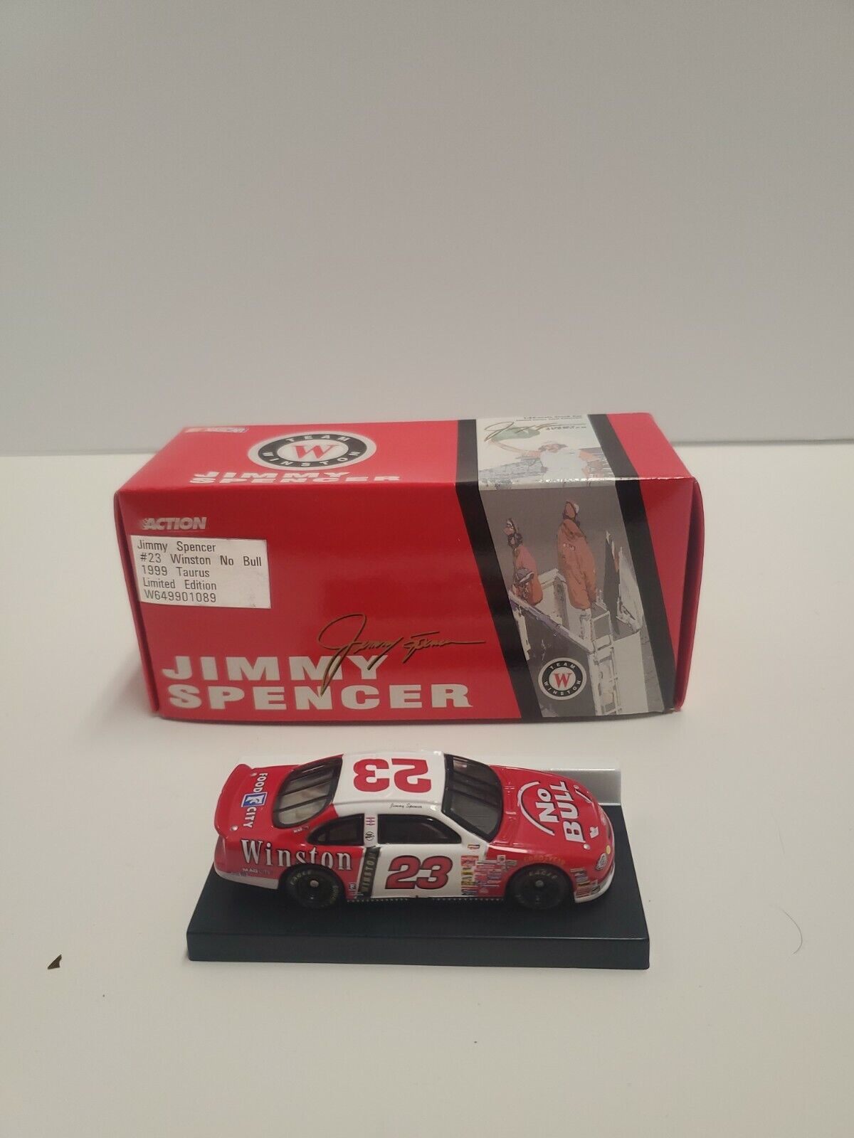 ACTION RACING COLLECTIBLES #99-01089: Jimmy Spencer 1/64 Scale #23 Winston "No Bull" 1999 Ford Taurus