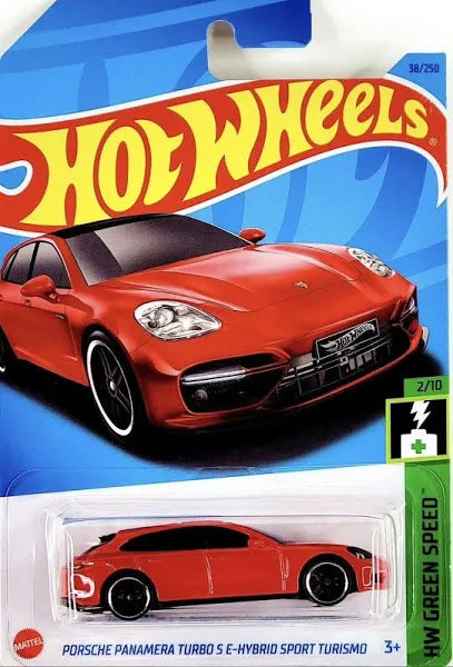 Hot Wheels Porsche Panamera Turbo S E-Hybrid Sport Turismo Red HW Green Speed 2/10 38/250