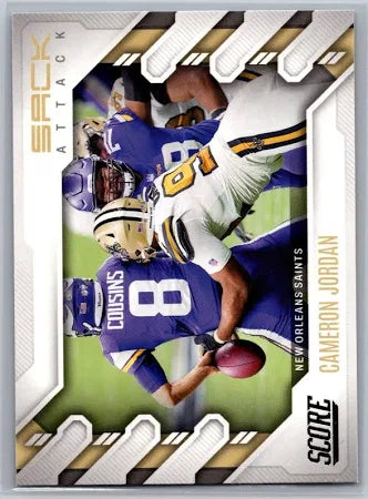 2022 Panini Score Sack Attack Gold Cameron Jordan SA-CJ New Orleans Saints