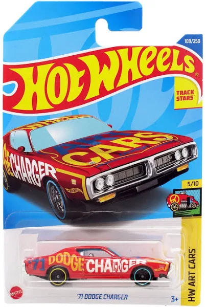 Hot Wheels '71 Dodge Charger HW Art Cars 5/10 109/250 - Assorted