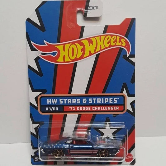 Hot Wheels Stars & Stripes Series 1971 Dodge Challenger 3/8